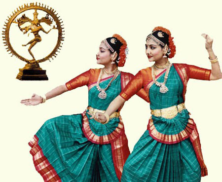 A picture showing the Hindu Tamil dance known as Bharatha Natyam